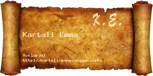 Kartali Emma névjegykártya